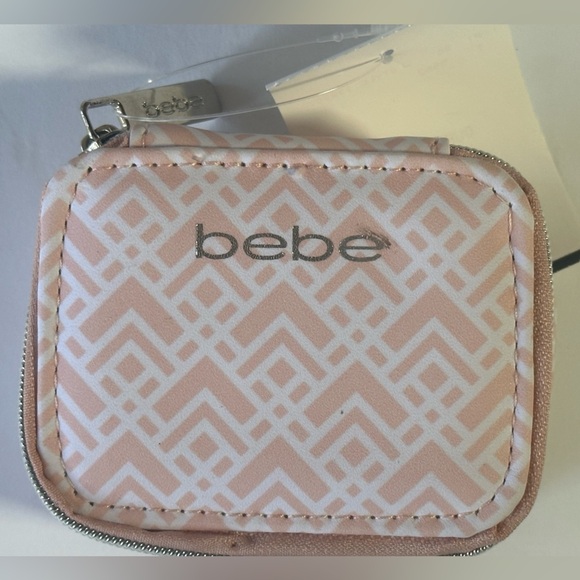 BEBE Pink & White Small Mini Pouch - Picture 5 of 5